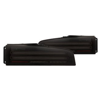 AlphaRex® - NOVA-Series Prismatic Driver and Passenger Side Black/Smoke Sequential Fiber Optic LED Tail Lights