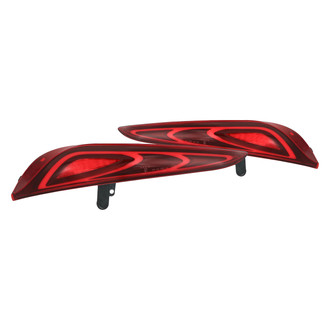 AlphaRex® - LUXX-Series Driver and Passenger Side Black/Red FT-1 Style Fiber Optic LED Tail Lights