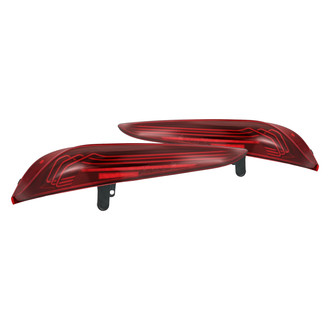 AlphaRex® - LUXX-Series Driver and Passenger Side Black/Red Laser Style Fiber Optic LED Tail Lights