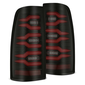 AlphaRex® - LUXX-Series Driver and Passenger Side Black/Smoke Sequential Fiber Optic LED Tail Lights