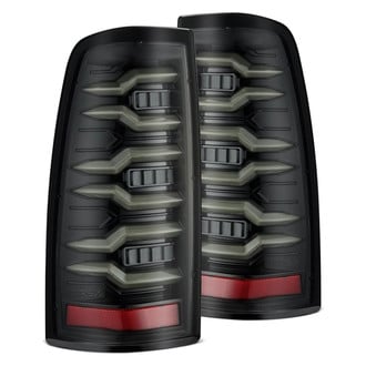 AlphaRex® - LUXX-Series Driver and Passenger Side Alpha-Black Sequential Fiber Optic LED Tail Lights