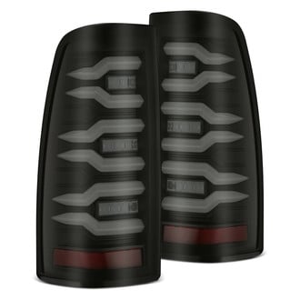 AlphaRex® - LUXX-Series Driver and Passenger Side Black/Smoke Sequential Fiber Optic LED Tail Lights