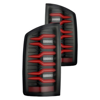 AlphaRex® 641030 - LUXX-Series Driver and Passenger Side Black/Smoke Sequential Fiber Optic LED Tail Lights
