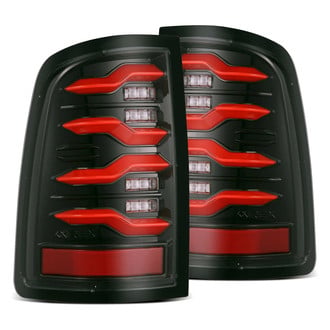 AlphaRex® - LUXX-Series Driver and Passenger Side Black/Smoke Sequential Fiber Optic LED Tail Lights