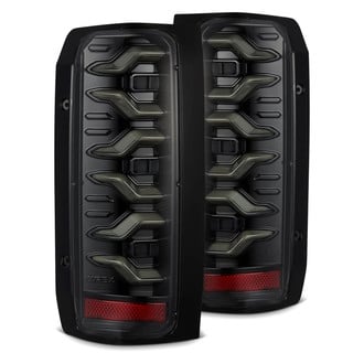 AlphaRex® - LUXX-Series Driver and Passenger Side Alpha-Black Sequential Fiber Optic LED Tail Lights