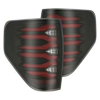 AlphaRex® - LUXX-Series Driver and Passenger Side Black Sequential Fiber Optic LED Tail Lights