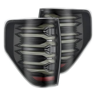 AlphaRex® - LUXX-Series Driver and Passenger Side Alpha-Black Sequential Fiber Optic LED Tail Lights