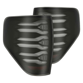 AlphaRex® - LUXX-Series Driver and Passenger Side Black/Smoke Sequential Fiber Optic LED Tail Lights