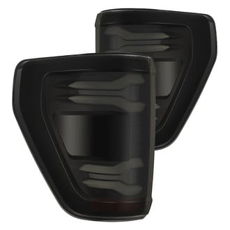 AlphaRex® - LUXX-Series Driver and Passenger Side Alpha-Black/Smoke Sequential Fiber Optic LED Tail Lights