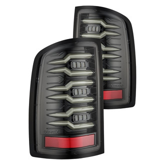 AlphaRex® - LUXX-Series Driver and Passenger Side Black Sequential Fiber Optic LED Tail Lights
