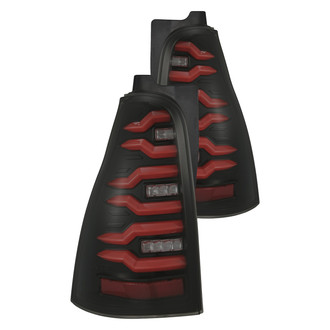 AlphaRex® - LUXX-Series Driver and Passenger Side Black/Smoke Sequential Fiber Optic LED Tail Lights