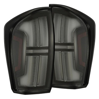 AlphaRex® - NOVA-Series Prismatic Driver and Passenger Side Alpha-Black/Smoke Sequential Fiber Optic LED Tail Lights