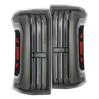 AlphaRex® - NOVA-Series Prismatic Driver and Passenger Side Alpha-Black Sequential Fiber Optic LED Tail Lights