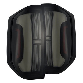 AlphaRex® - NOVA-Series Prismatic Driver and Passenger Side Black/Smoke Sequential Fiber Optic LED Tail Lights
