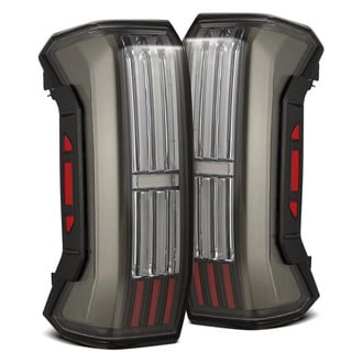 AlphaRex® - NOVA-Series Prismatic Driver and Passenger Side Black Fiber Optic LED Tail Lights
