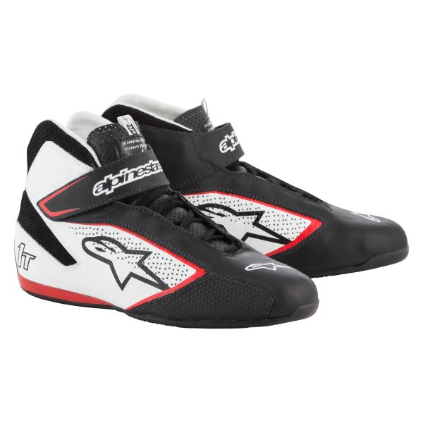 Alpinestars® - Tech-1 T 2019+ Model Black/White/Red 10.5 Shoes