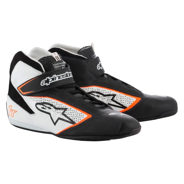 Alpinestars® - Tech-1 T 2019+ Model Black/White/Orange 10.5 Shoes