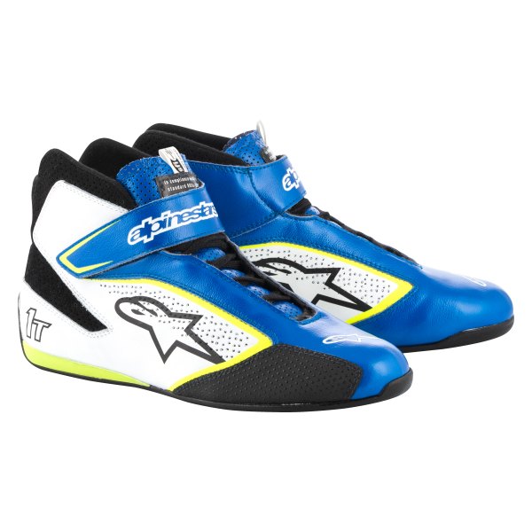 Alpinestars® - Tech-1 T 2019+ Model Blue/White/Yellow Fluorescent 10.5 Shoes