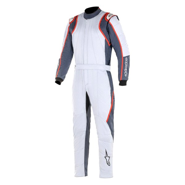 Alpinestars® - 2021 GP Race V2 Silver/Asphalt/Red 52 Boot Cut Suit