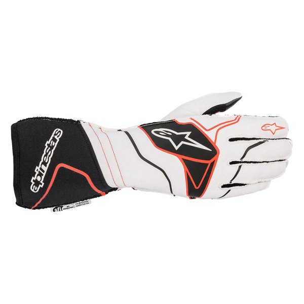 Alpinestars® - Tech-1 ZX V2 White/Black/Red Medium Gloves