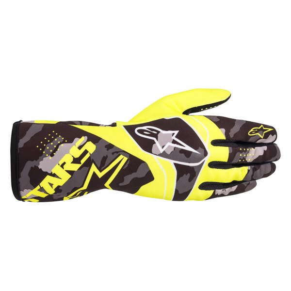 Alpinestars® - Tech-1 K Race V2 Camo Yellow Fluorescent/Black Large Gloves