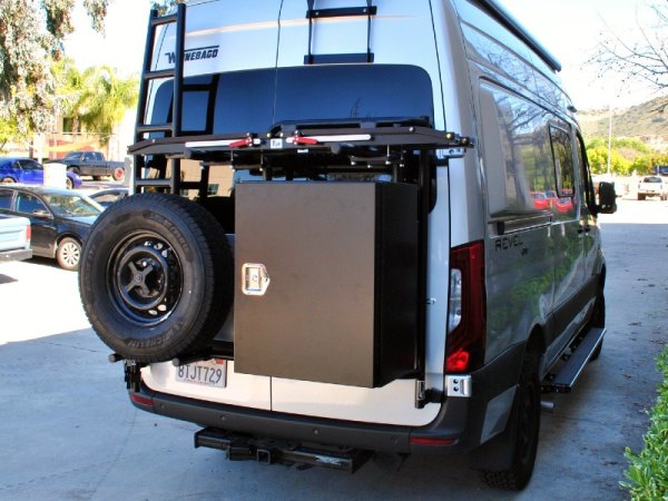 Aluminess® - Passenger Side Rear Door Base Unit with Vertical Bike Rack Kit