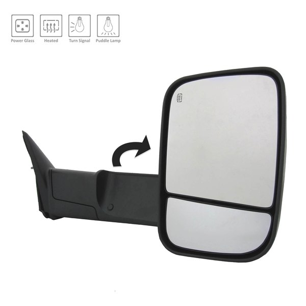 Alzare® - Passenger Side Power Towing Mirror