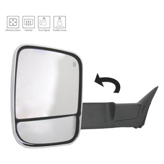 Alzare® - Driver Side Power Towing Mirror (Foldaway) (Standard Line)
