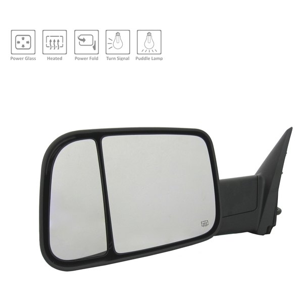 Alzare® - Driver Side Towing Mirror