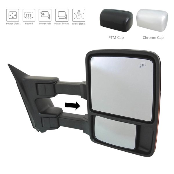 Alzare® - Passenger Side Towing Mirror