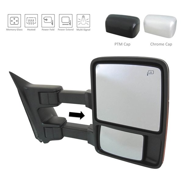 Alzare® - Passenger Side Towing Mirror