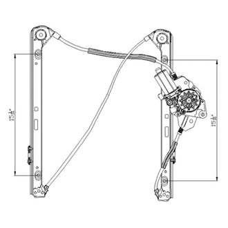 Alzare® - Front Driver Side Power Window Regulator and Motor Assembly