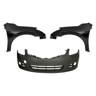 Alzare® BNDL-222704 - 3-Piece (Front Bumper Cover, Front Driver and Passenger Side Fender) (CAPA Certified)