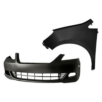 Alzare® - 2-Piece (Front Bumper Cover, Front Driver Side Fender) (CAPA Certified)