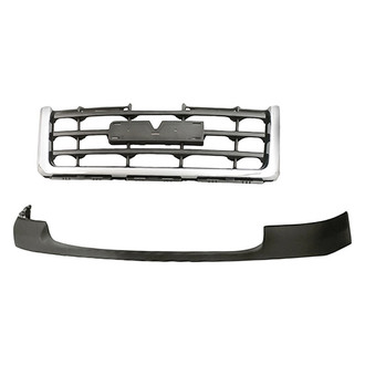 Alzare® - 2-Piece (Front Upper Bumper Cover, Grille) (Standard Line)