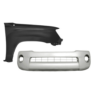 Alzare® - 2-Piece (Front Bumper Cover, Front Passenger Side Fender) (CAPA Certified)