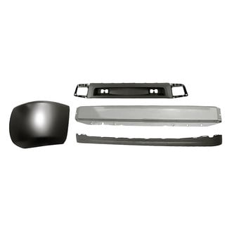 Alzare® - 4-Piece (Front Bumper Reinforcement, Front Bumper Air Deflector, Front Bumper Deflector Extension, Front Driver Side Bumper End) (Standard Line)