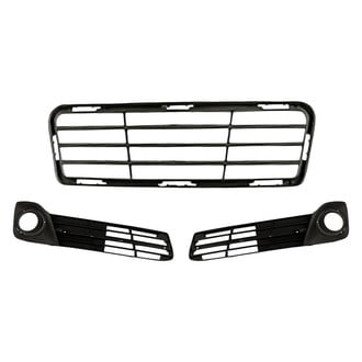Alzare® - 3-Piece (Front Center Bumper Grille, Front Inner and Outer Fog Light Bezel) (Standard Line)