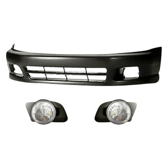 Alzare® - 3-Piece (Front Bumper Cover, Driver and Passenger Side Fog Light) (Standard Line)