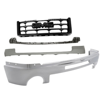 Alzare® - 4-Piece (Front Upper Bumper Cover, Grille, Front Bumper Face Bar, Front Upper Bumper Cover Bracket) (Standard Line)