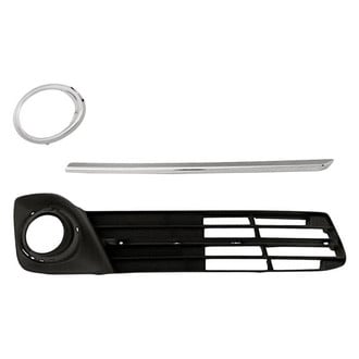 Alzare® - 3-Piece (Front Passenger Side Fog Light Bezel, Front Passenger Side Bumper Cover Molding, Front Passenger Side Fog Light Trim) (Standard Line)