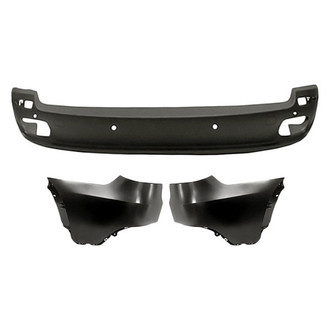 Alzare® - 3-Piece (Rear Bumper Cover, Rear Inner and Outer Bumper End) (Standard Line)