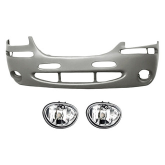 Alzare® - 3-Piece (Front Bumper Cover, Driver and Passenger Side Fog Light) (Standard Line)