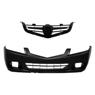 Alzare® BNDL-233227 - 2-Piece (Front Bumper Cover, Grille) (Standard Line)