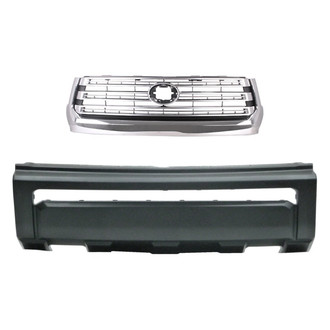 Alzare® - 2-Piece (Front Bumper Cover, Grille) (CAPA Certified)