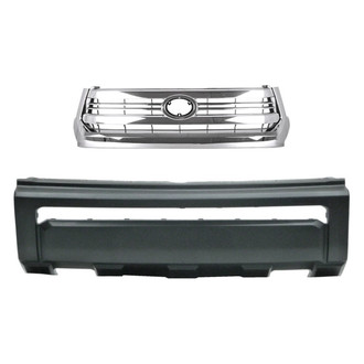 Alzare® - 2-Piece (Front Bumper Cover, Grille) (CAPA Certified)