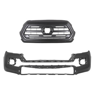 Alzare® BNDL-233999 - 2-Piece (Front Bumper Cover, Grille) (CAPA Certified)
