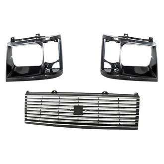 Alzare® - 3-Piece (Grille, Driver and Passenger Side Headlight Bezel) (Standard Line)