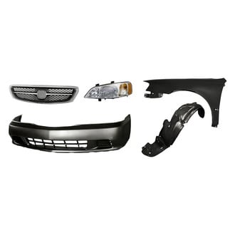 Alzare® - 5-Piece Kit (Driver Side Headlight, Front Bumper Cover, Grille, Front Driver Side Fender, Front Driver Side Fender Liner) (Standard Line)