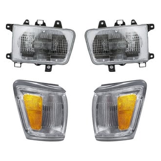 Alzare® - 4-Piece Kit (Driver and Passenger Side Headlights, Driver and Passenger Side Turn Signal/Corner Lights) (Standard Line)